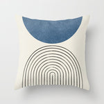 Arch Balance Blue Throw Pillow Gallery Image 1