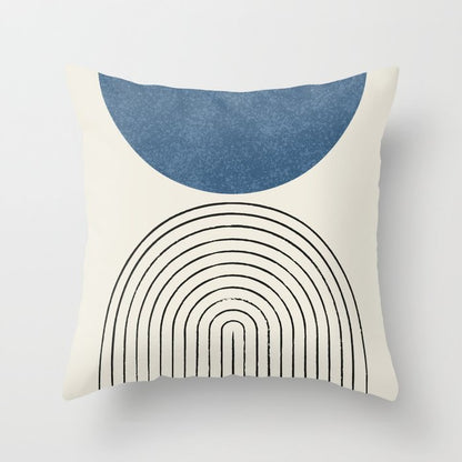 Arch Balance Blue Throw Pillow Gallery Image 1