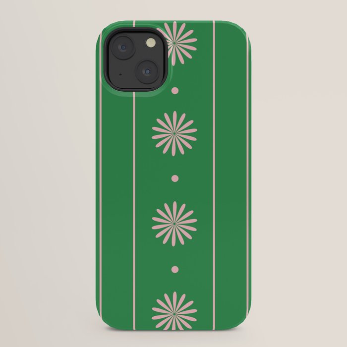 Daisy Stripes Green and Pink Pattern iPhone Case Gallery Image 22