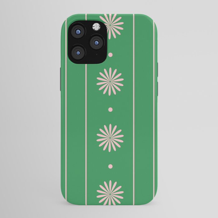 Daisy Stripes Green and Pink Pattern iPhone Case Gallery Image 43
