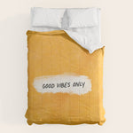 Good Vibes Only: Yellow Canvas Edition Comforter Gallery Image 1