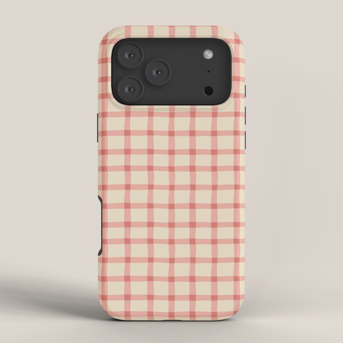 Strawberry Gingham Pattern iPhone Case Gallery Image 4