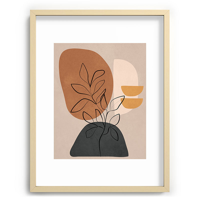 Abstract Minimal Plant 1 Framed Art Print Gallery Image 73