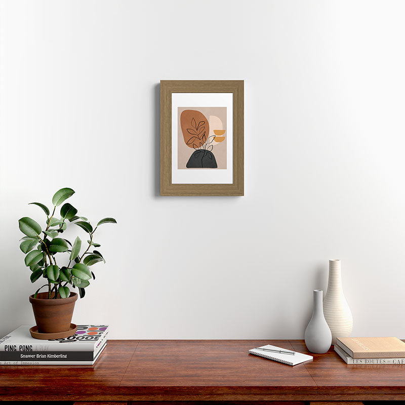Abstract Minimal Plant 1 Framed Art Print Gallery Image 38