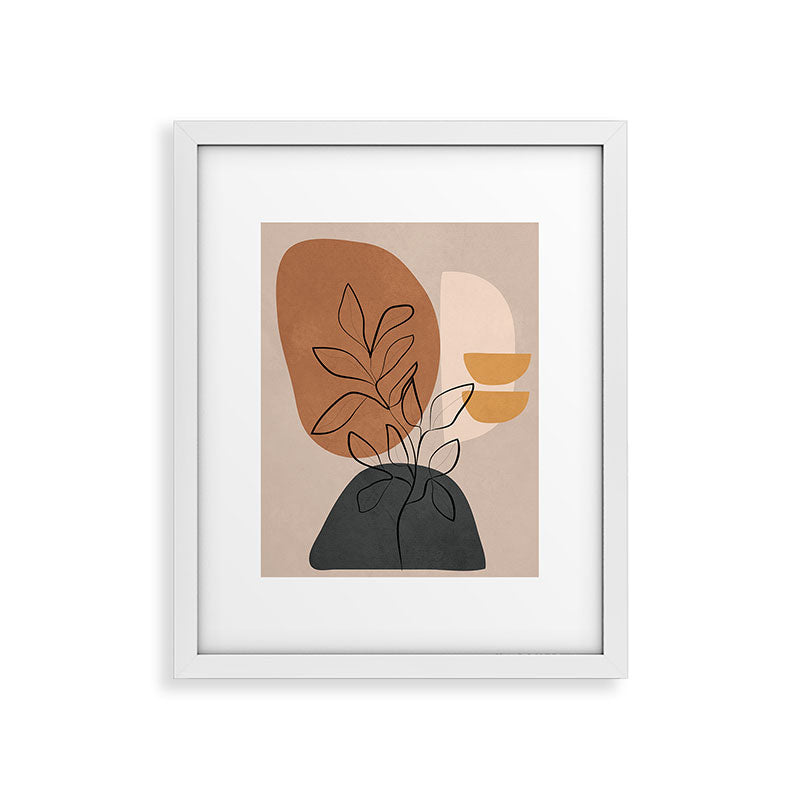 Abstract Minimal Plant 1 Framed Art Print Gallery Image 25