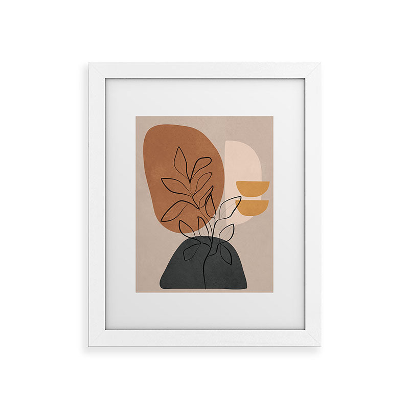 Abstract Minimal Plant 1 Framed Art Print Gallery Image 51