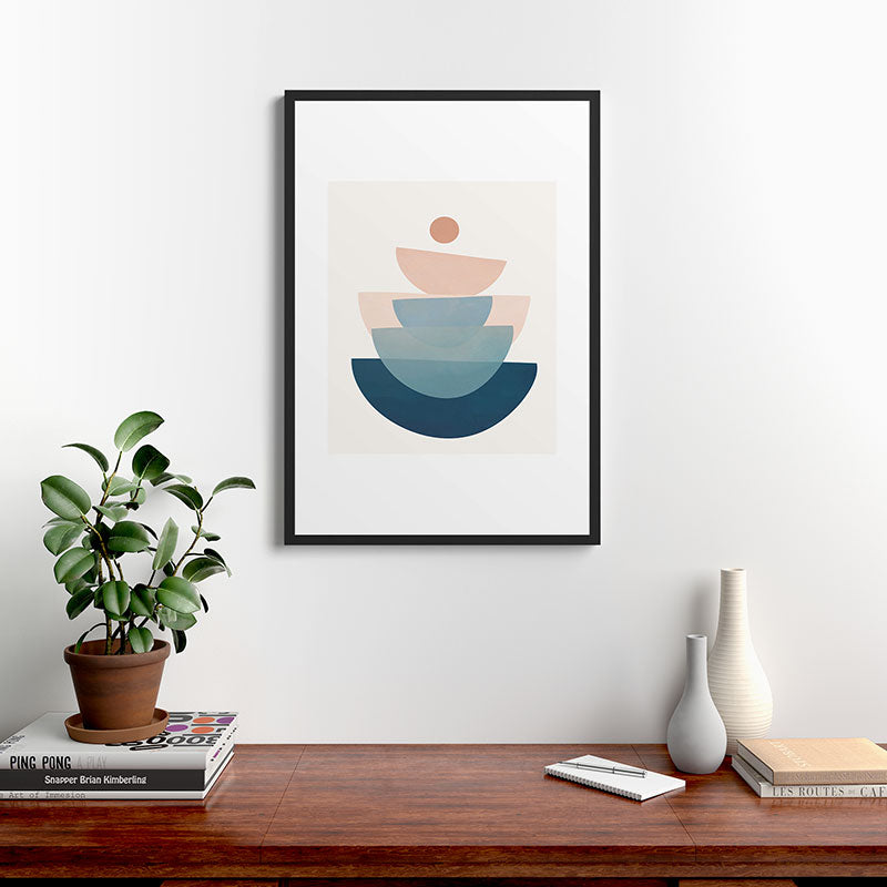 Abstract Minimal Shapes 31 Framed Art Print Gallery Image 8