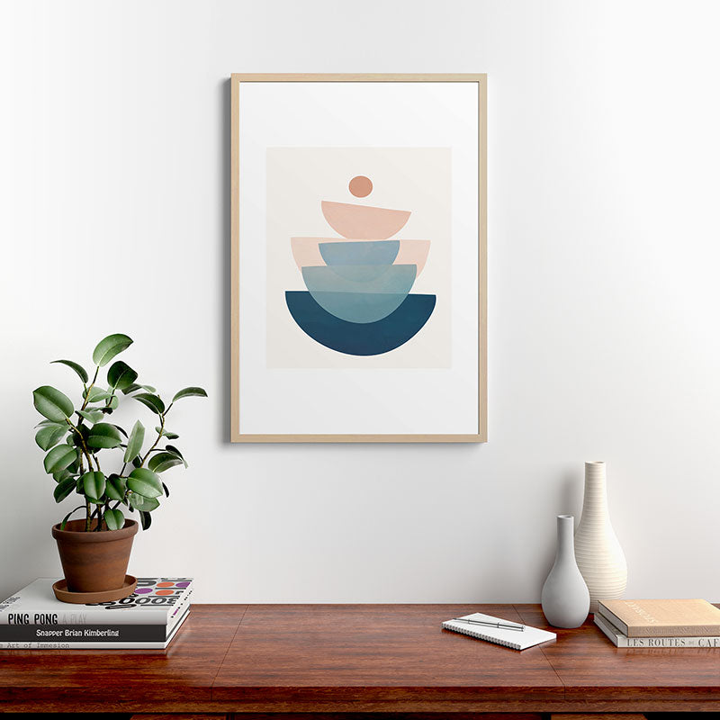 Abstract Minimal Shapes 31 Framed Art Print Gallery Image 28