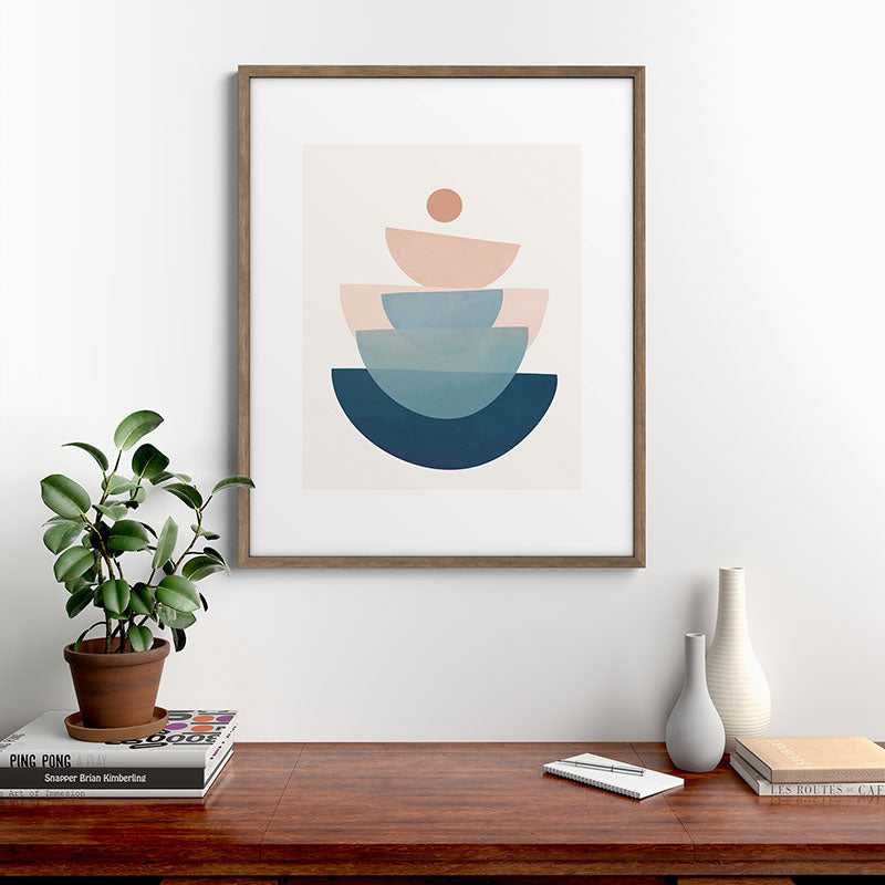 Abstract Minimal Shapes 31 Framed Art Print Gallery Image 19