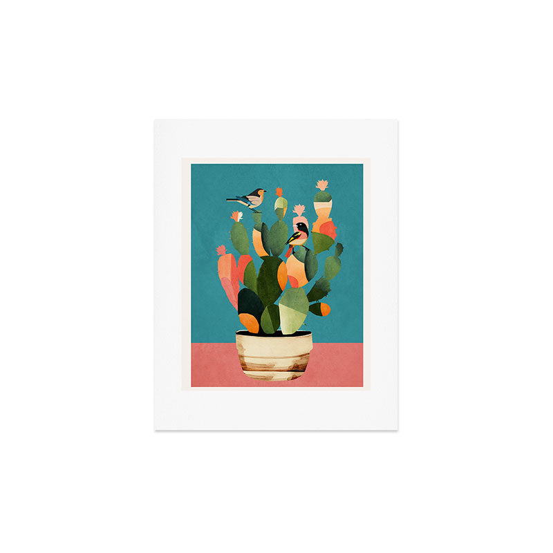 Cactus and Birds 2 Art Print Gallery Image 2