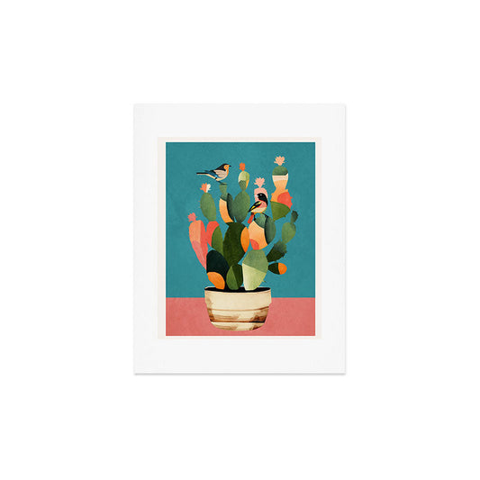 Cactus and Birds 2 Art Print Gallery Image 2