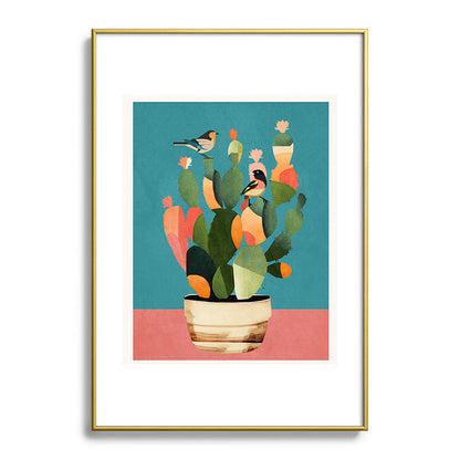 Cactus and Birds 2 Framed Art Print Gallery Image 90