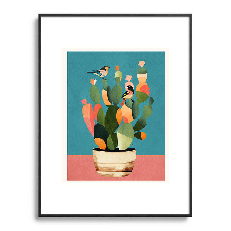 Cactus and Birds 2 Framed Art Print Gallery Image 85