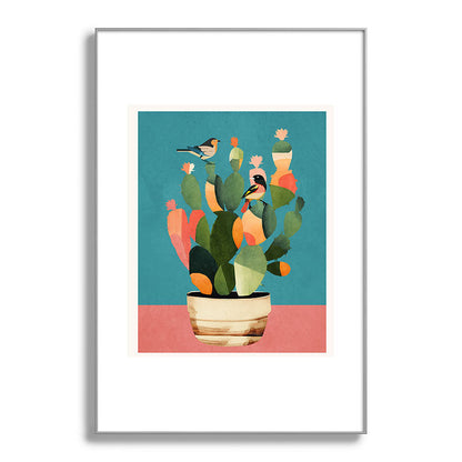 Cactus and Birds 2 Framed Art Print Gallery Image 100