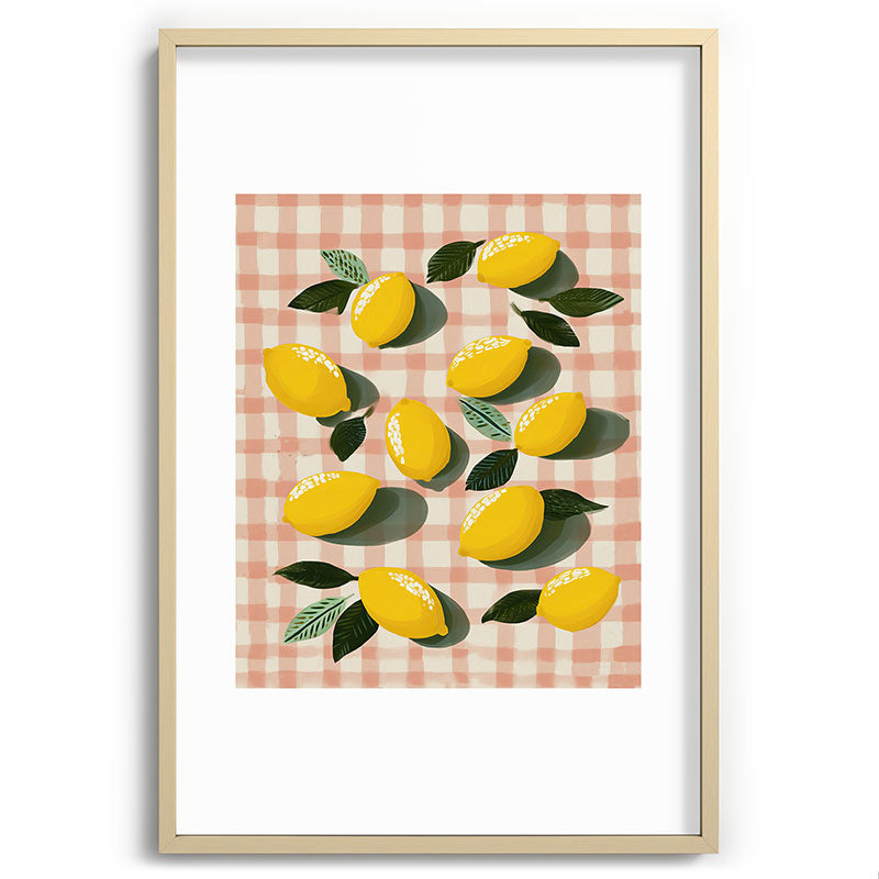 Lemon Picnic Still Life Framed Art Print Gallery Image 74