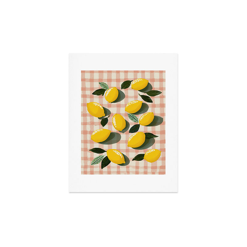 Lemon Picnic Still Life Art Print Gallery Image 2