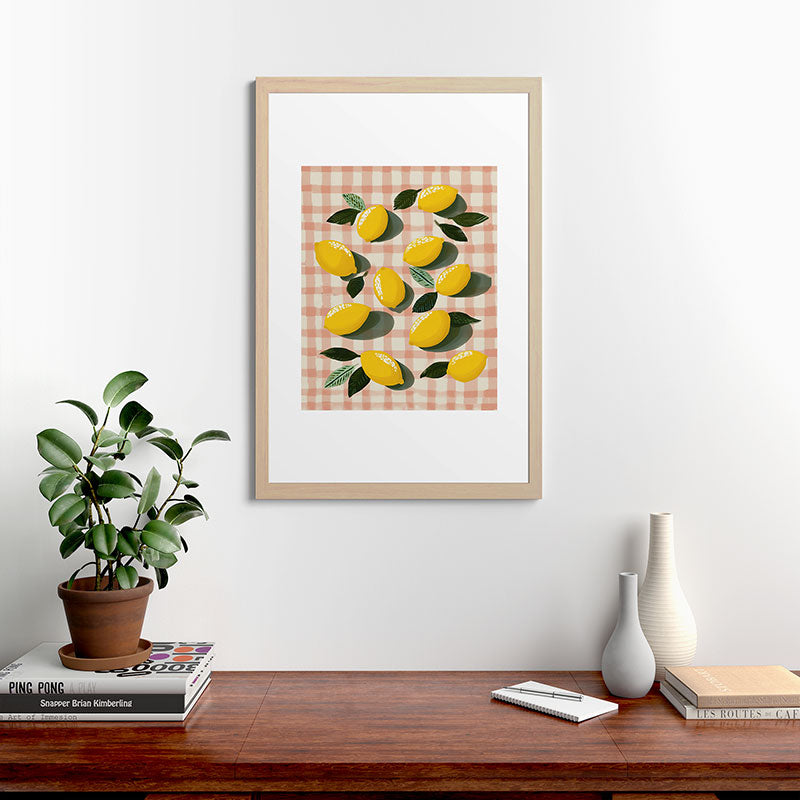 Lemon Picnic Still Life Framed Art Print Gallery Image 48