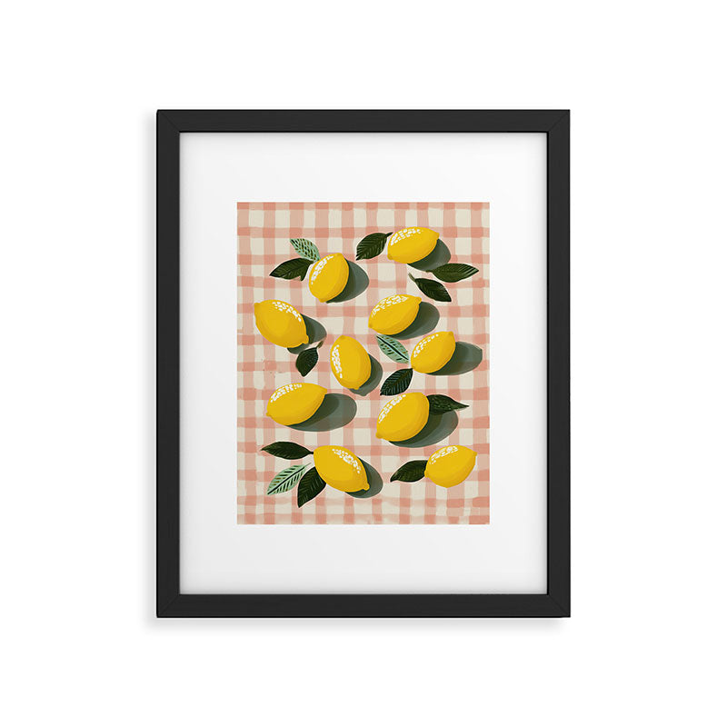 Lemon Picnic Still Life Framed Art Print Gallery Image 4