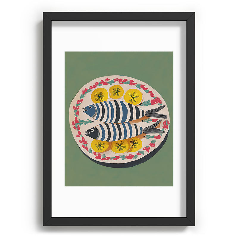 Mediterranean Fish Plate Framed Art Print Gallery Image 59