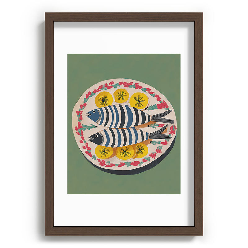 Mediterranean Fish Plate Framed Art Print Gallery Image 65