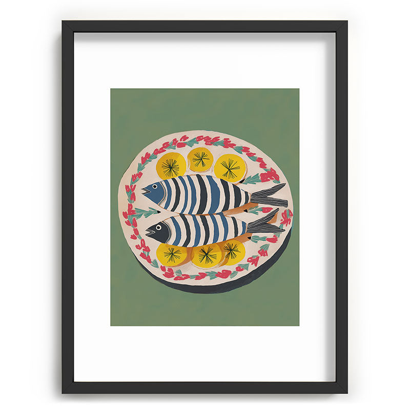 Mediterranean Fish Plate Framed Art Print Gallery Image 61