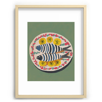 Mediterranean Fish Plate Framed Art Print Gallery Image 72