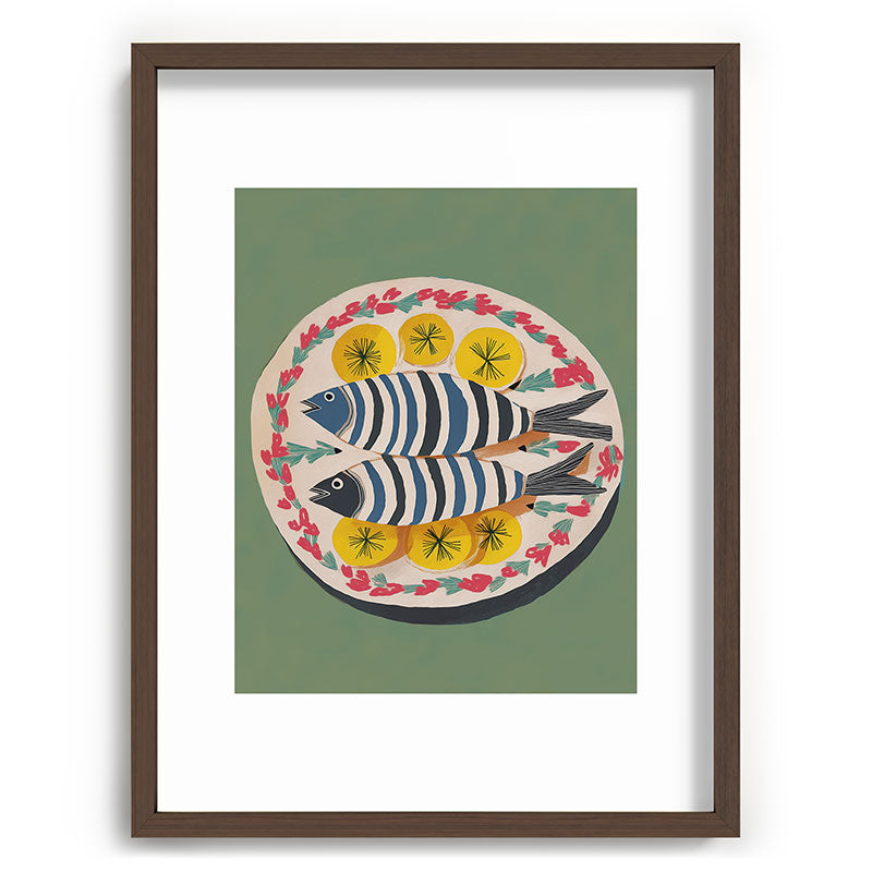 Mediterranean Fish Plate Framed Art Print Gallery Image 67