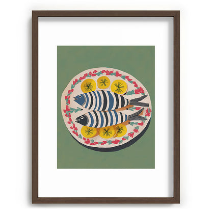 Mediterranean Fish Plate Framed Art Print Gallery Image 67