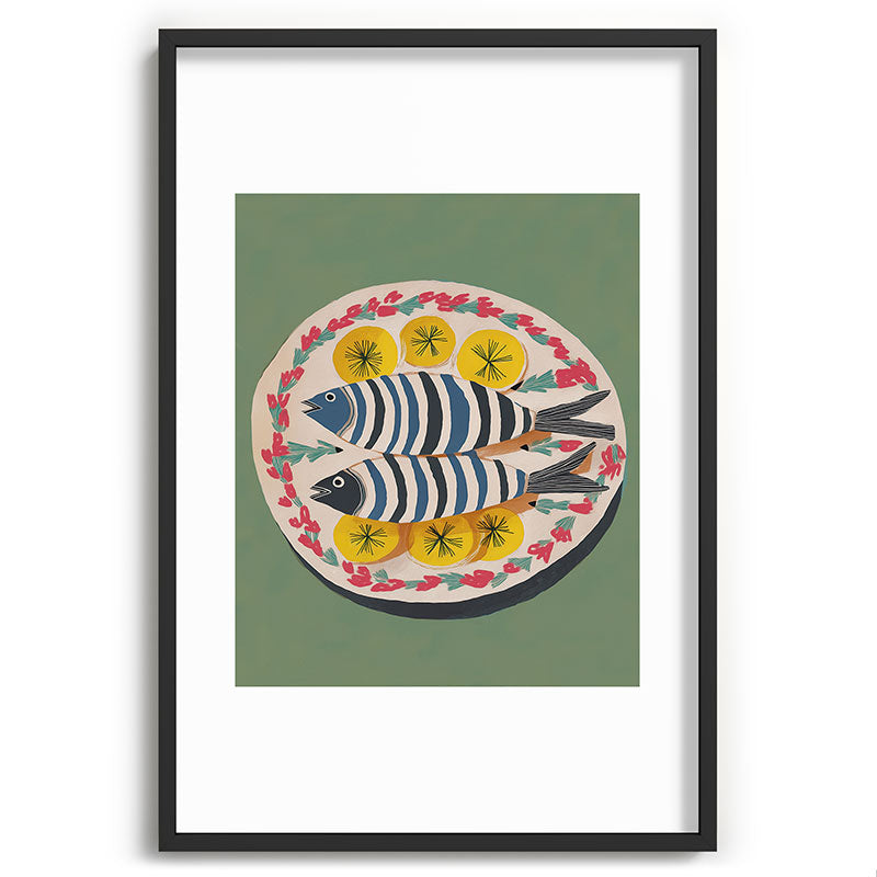 Mediterranean Fish Plate Framed Art Print Gallery Image 62
