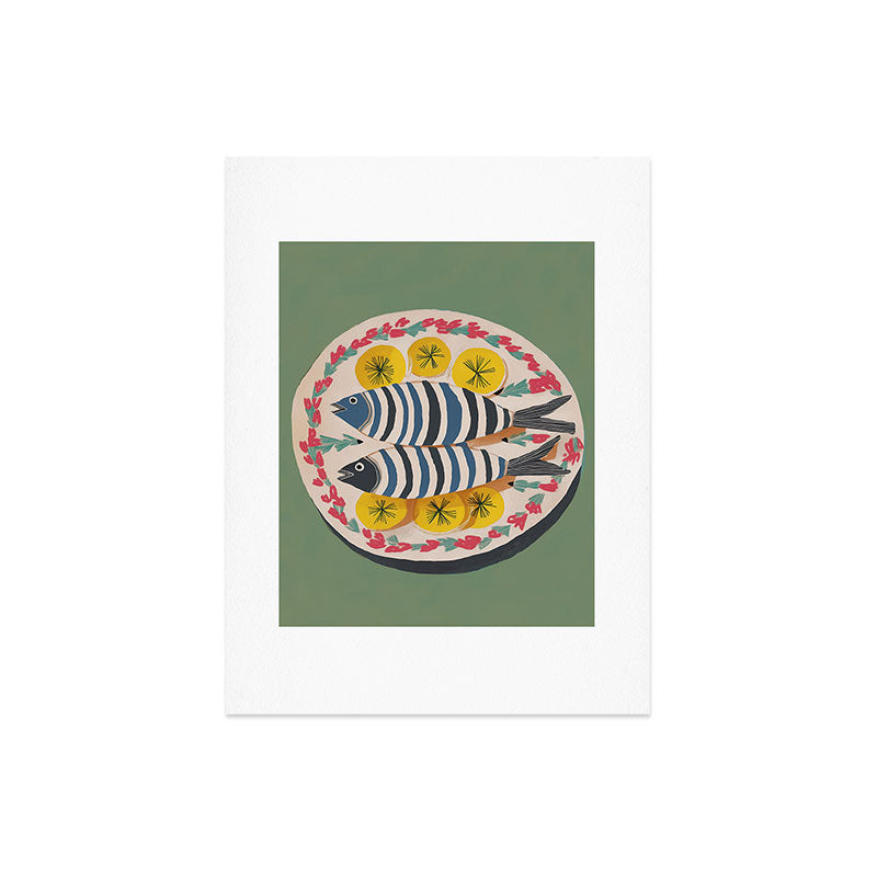 Mediterranean Fish Plate Art Print Gallery Image 6