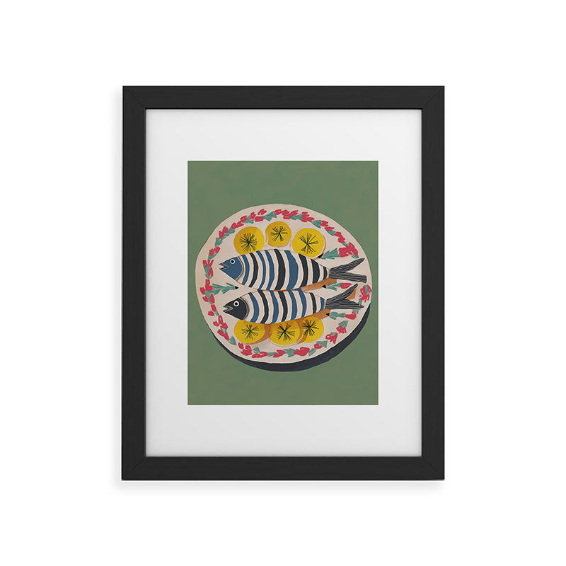 Mediterranean Fish Plate Framed Art Print Gallery Image 32