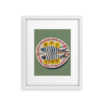 Mediterranean Fish Plate Framed Art Print Gallery Image 23