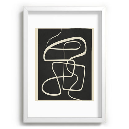 Modern Abstract Lines - Noir Framed Art Print Gallery Image 77
