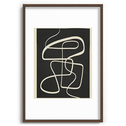 Modern Abstract Lines - Noir Framed Art Print Gallery Image 68
