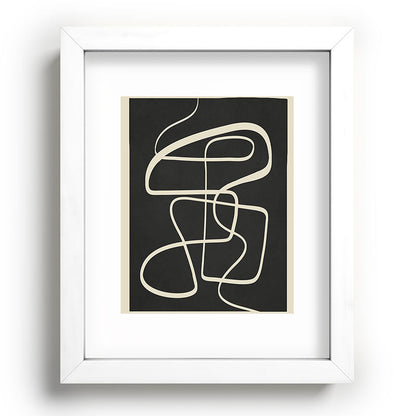 Modern Abstract Lines - Noir Framed Art Print Gallery Image 75