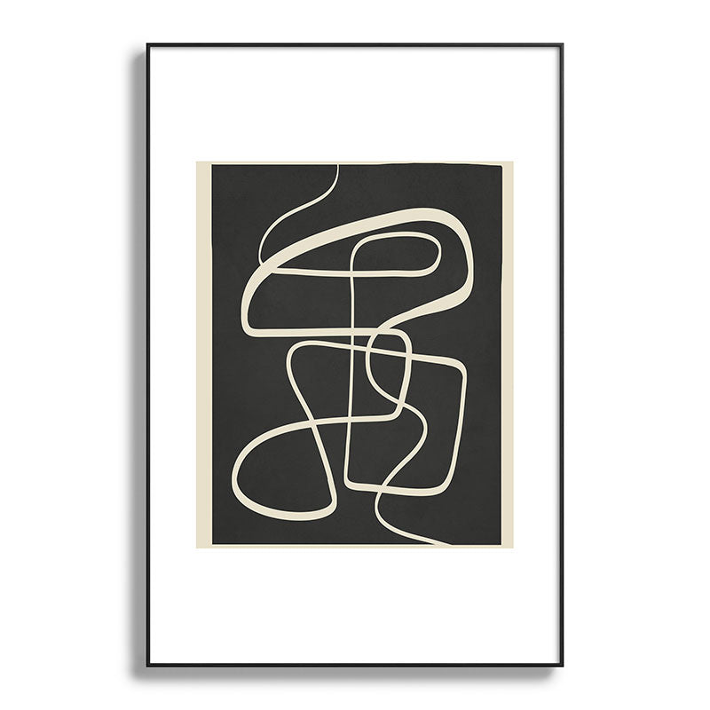 Modern Abstract Lines - Noir Framed Art Print Gallery Image 86