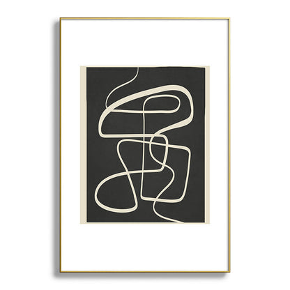 Modern Abstract Lines - Noir Framed Art Print Gallery Image 93