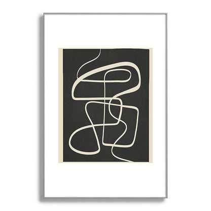 Modern Abstract Lines - Noir Framed Art Print Gallery Image 100