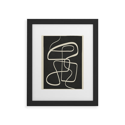 Modern Abstract Lines - Noir Framed Art Print Gallery Image 30