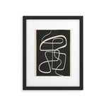 Modern Abstract Lines - Noir Framed Art Print Gallery Image 1