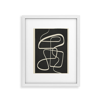 Modern Abstract Lines - Noir Framed Art Print Gallery Image 26