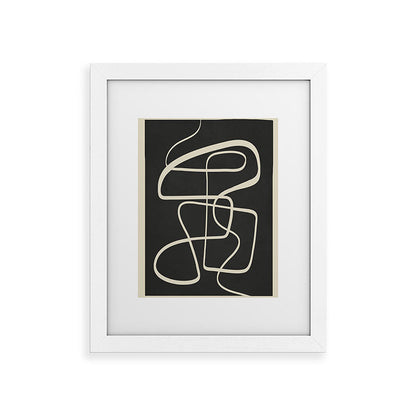 Modern Abstract Lines - Noir Framed Art Print Gallery Image 53