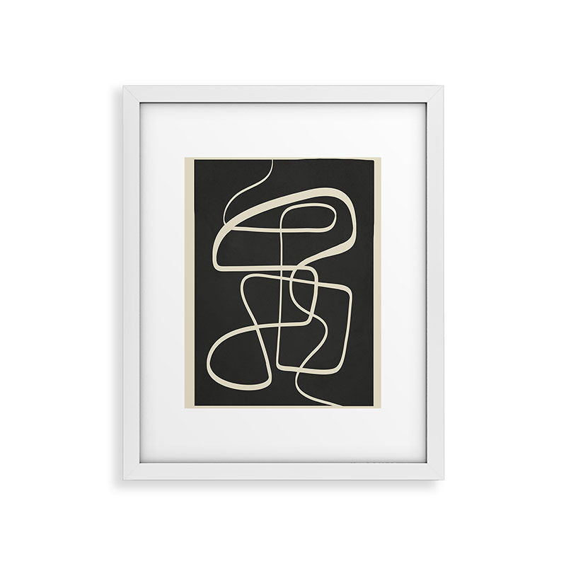 Modern Abstract Lines - Noir Framed Art Print Gallery Image 25