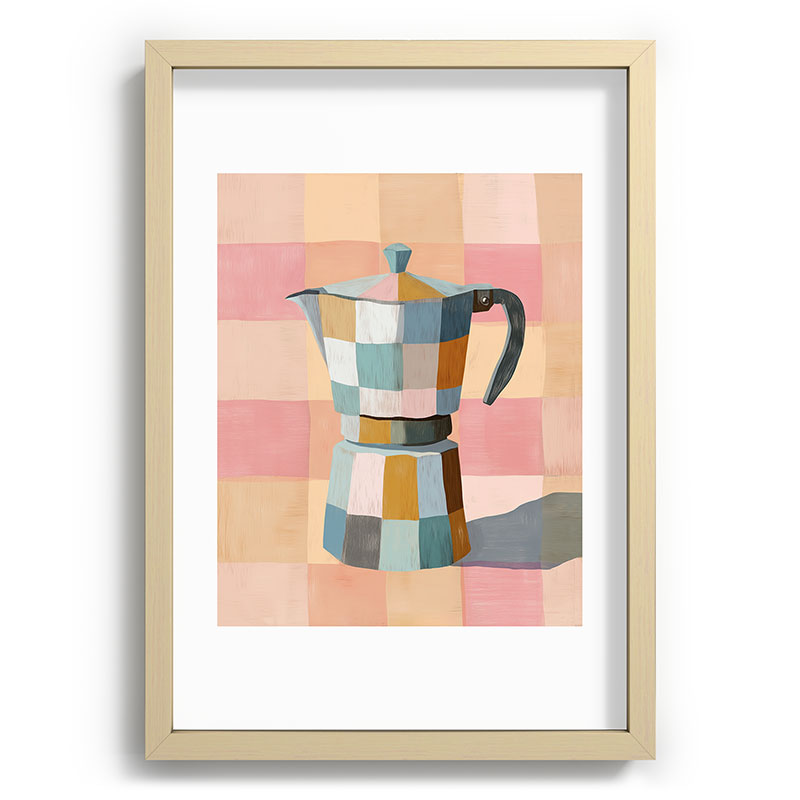 Patchwork Moka Pot Framed Art Print Gallery Image 71