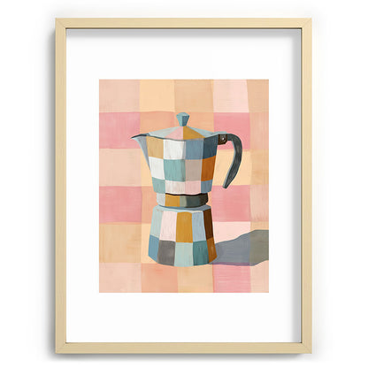 Patchwork Moka Pot Framed Art Print Gallery Image 72