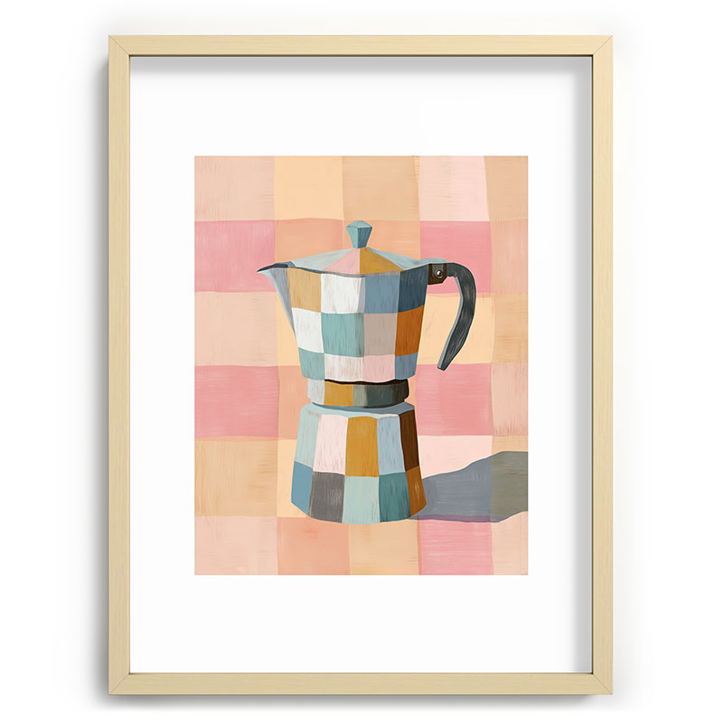 Patchwork Moka Pot Framed Art Print Gallery Image 73