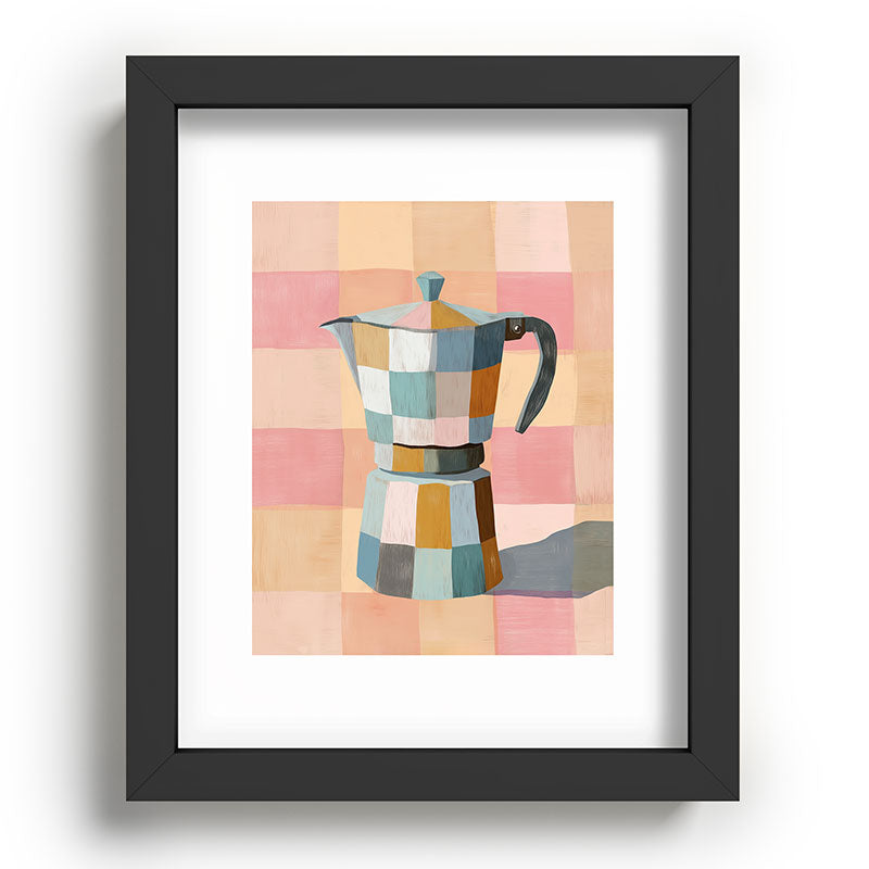 Patchwork Moka Pot Framed Art Print Gallery Image 57
