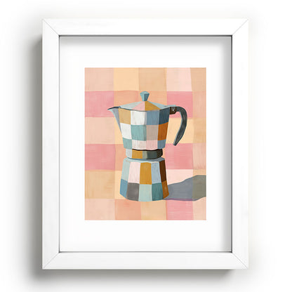 Patchwork Moka Pot Framed Art Print Gallery Image 75