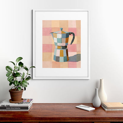 Patchwork Moka Pot Framed Art Print Gallery Image 56