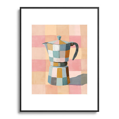 Patchwork Moka Pot Framed Art Print Gallery Image 85